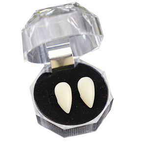 万圣节吸血鬼假牙 cos道具血浆僵尸牙齿假牙套小虎牙装饰动漫周边