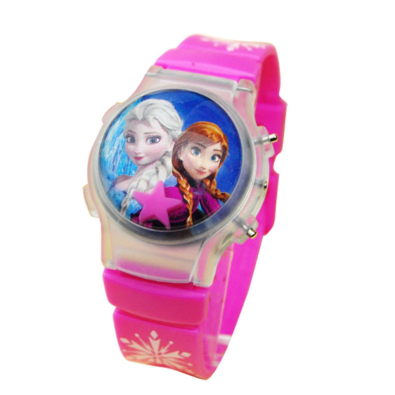 可爱幼儿冰雪公主夜光卡通玩具