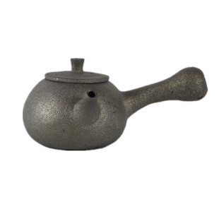 荥经砂器茶具粗陶提梁壶侧把壶黑砂煮水壶黑陶纯手工茶具制作健康