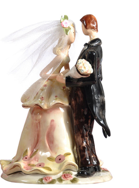 新郎新娘陶瓷婚礼浪漫风个性摆件