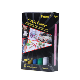 Flysea Acrylic painter 丙烯酸油漆学生马克笔纺织马克笔水性笔