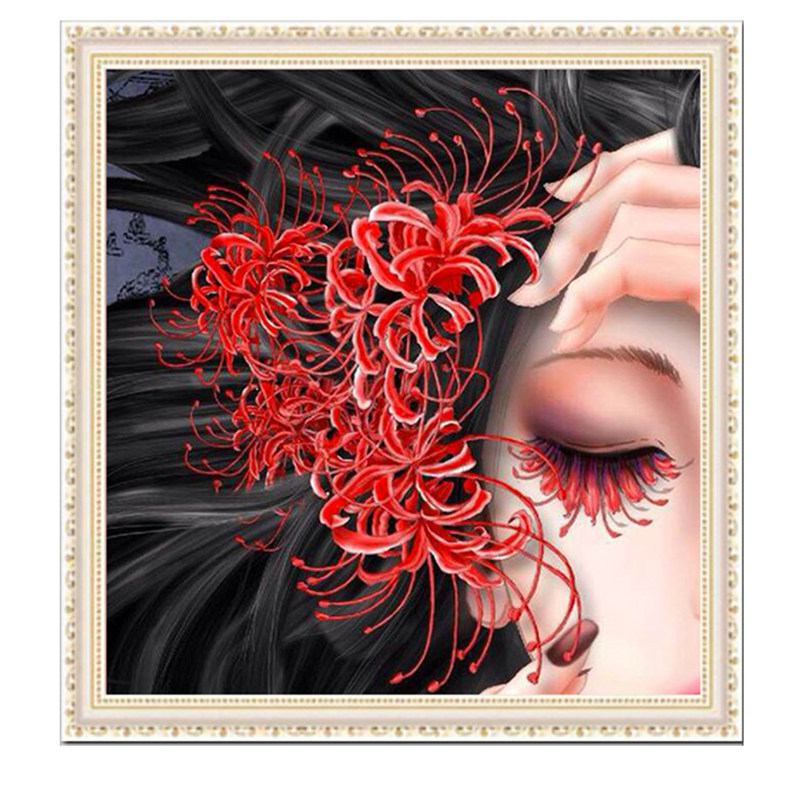正品十字绣线红颜彼岸花印花DMC