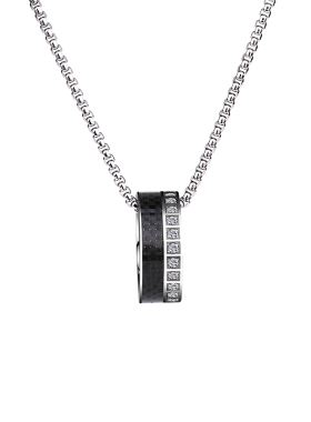 欧美项链男潮嘻哈黑钻轻奢毛衣链