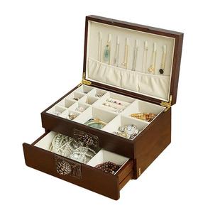 实木精致首饰盒梳妆台珠宝收纳盒妆奁高级感结婚轻奢项链手饰盒