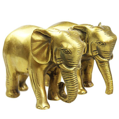 铜大象摆件吉祥如意吸水铜象