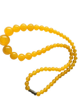 天然石英岩玉项链黄玉塔珠项链项链特价包邮妈妈女友礼物