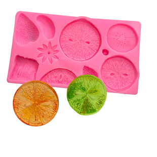 柠檬片水果硅胶模具仿真南瓜橘子水果蛋糕装饰巧克力模冰格慕斯模