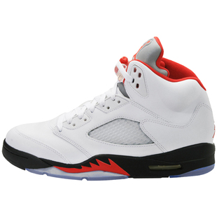 北卡大学  Air Jordan 5 Retro AJ5 白黑红 流川枫 136027-100