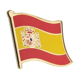 珐琅工艺西班牙国旗胸章世界各国旗帜商务徽章襟章精美配饰