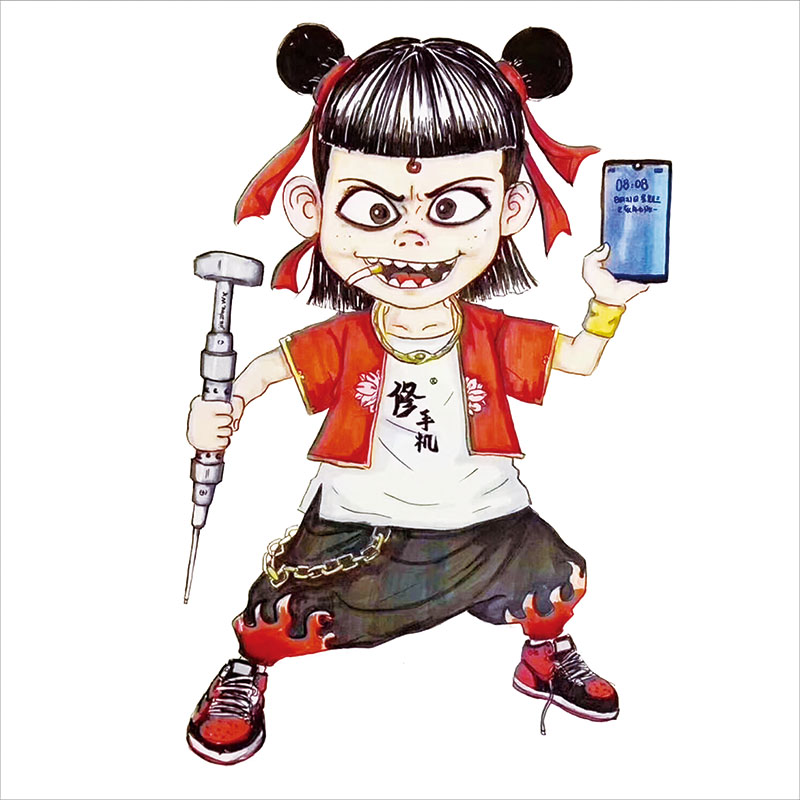 手机维修店广告宣传柜台贴纸