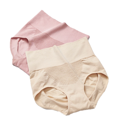 中高腰收腹蜂巢暖宫全棉抗菌三角裤