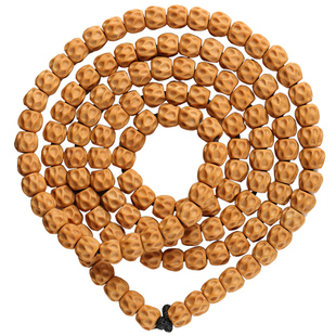 热振百香籽手串108颗雕刻直切顺纹文玩深坑双鬼脸佛珠柏香原籽