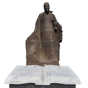 古代名人杜普全身像制作大型铜雕人物玻璃钢制作广场历史公园雕塑