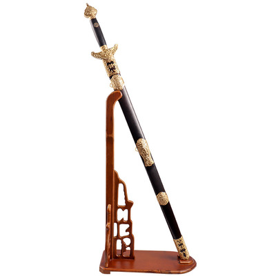 铜装乾隆手工花纹钢高档宝剑摆件