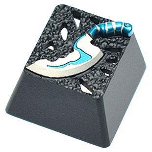 个性透光跳刀键帽机械键盘金属键帽 铝合金一体精密成型 阳极多色