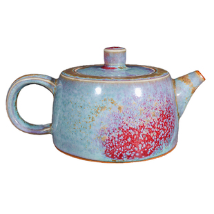 孔家钧窑[井栏壶][一壶四杯]钧瓷茶壶泡茶壶功夫茶壶中原壶