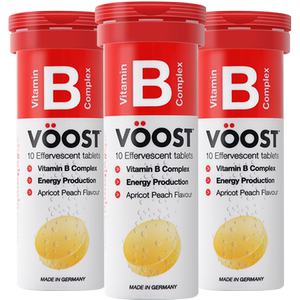 VOOST 维生素B泡腾片解酒护肝改善睡眠维他命B族 10片/瓶*3