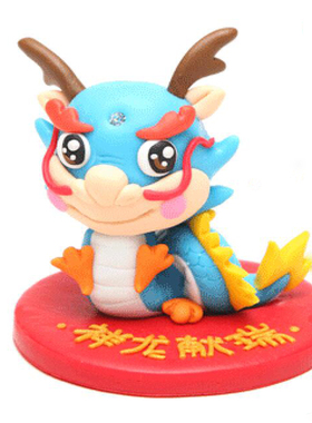 祥龙献瑞招财软陶摆件可定制