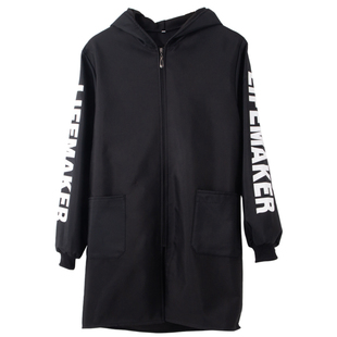 加绒罩衣女上衣大人加厚保暖冬围裙家用厨房定制logo印字工作服男