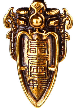 霸气剑式饕餮吊坠铜项链复古挂坠