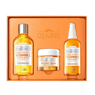 迪凯瑞VC水乳套装嫩肤透亮焕白三件套维C睡眠面膜免洗学生保湿