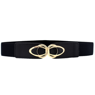 松紧腰带女大码百搭细腰封裙子装饰皮带修身黑色弹力收腰显瘦腰带