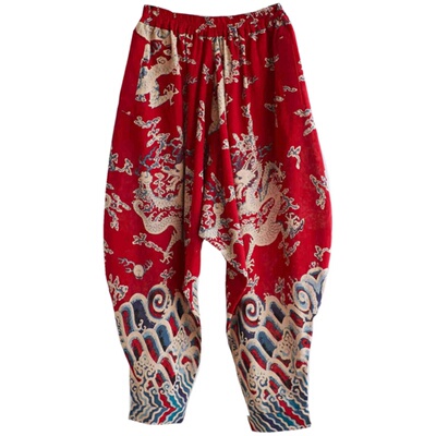 中国风宽松休闲复古小众长裤男士