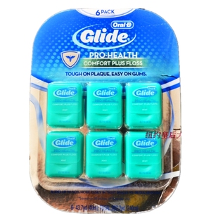 现货美国OralB欧乐B牙线Glide扁线超细薄荷深洁剔牙线便携44m*6盒