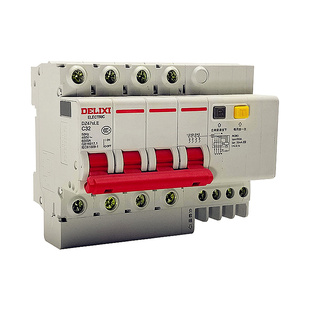 德力西三相四线漏电断路器DZ47sLE 3P+N 63A 300mA漏保空开保护器