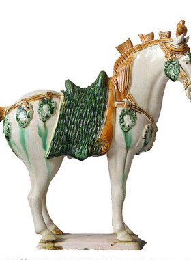 陶瓷马洛阳唐三彩摆件商务礼品