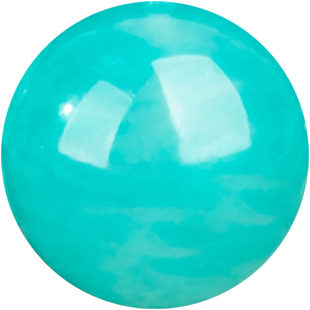 天然收藏级冰种天河石半孔珠散珠通孔耳钉银镶嵌戒面吊坠DIY材料