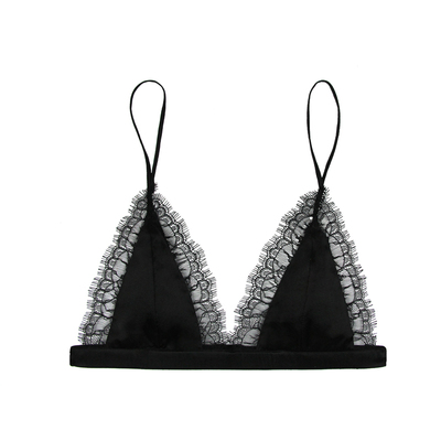 陈小满真丝桑蚕丝法式三角杯文胸