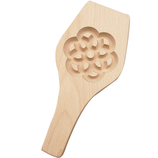 实木质手工模具米糕点印模广东粤式特产六瓣梅花糖环饼印7 8 9cm