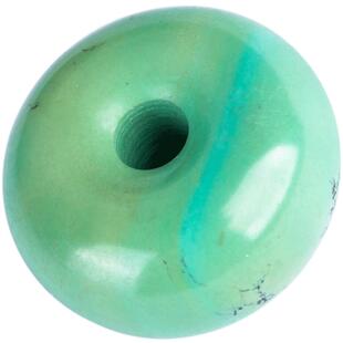 绿侬天然原矿绿松石平安扣吊坠项链高瓷高蓝无优化面包圈星月配饰