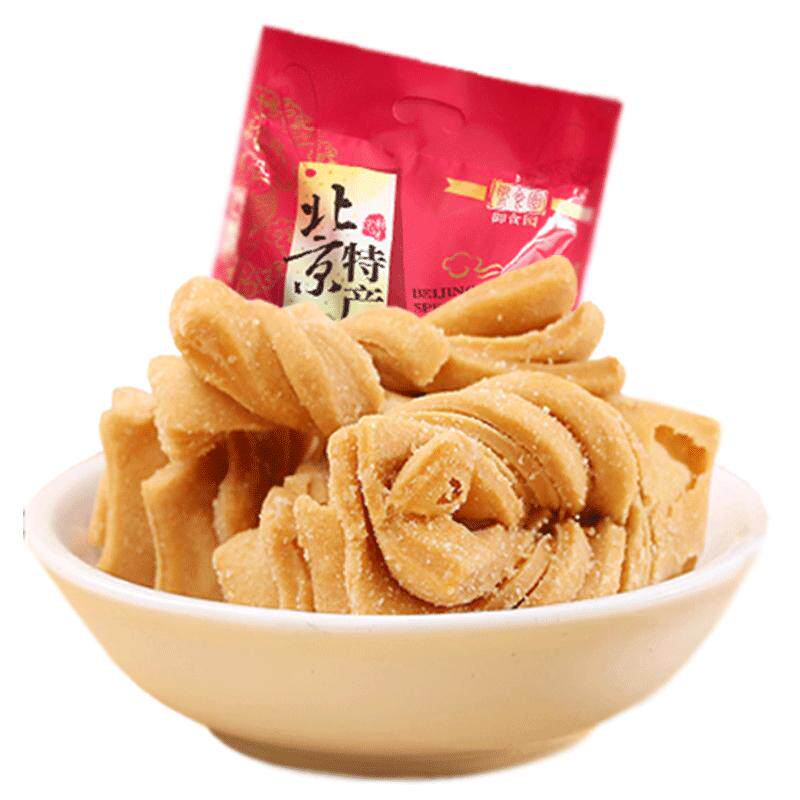 御食园脆麻花500g北京特产咸味酥脆休闲办公室零食品糕点小吃点心