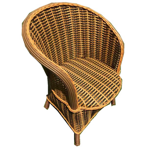 藤椅三件套阳台桌椅客厅休闲椅靠背椅现代简约手工编制单人腾椅子
