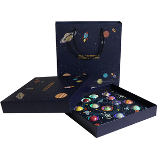 情人节彩灯星空巧克力包装盒星球巧克力盒子硬盒diy手工高档创意