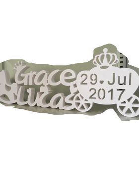 diy日期数字英文立体南瓜马车