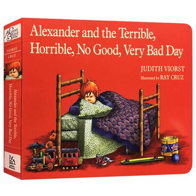 亚历山大和糟糕的一天 Alexander and the Terrible Horrible No Good Very Bad Day 英文原版绘本 汪培珽推荐第五阶段纸板书