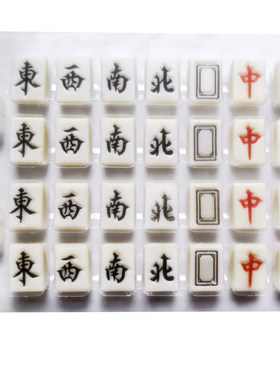巧克力发财麻将仿真蛋糕装饰
