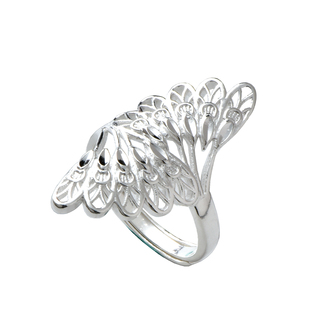 999纯银女戒指足银 韩版 简约时尚个性夸张复古新潮食指戒指开口