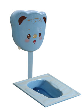 呗嘉小孩彩色儿童陶瓷中号蹲便器