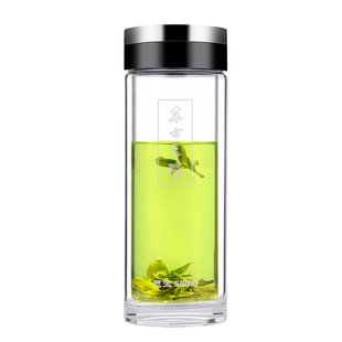 思宝玻璃杯官方正品东方之珠男女士隔热水杯茶杯双层玻璃杯子便携