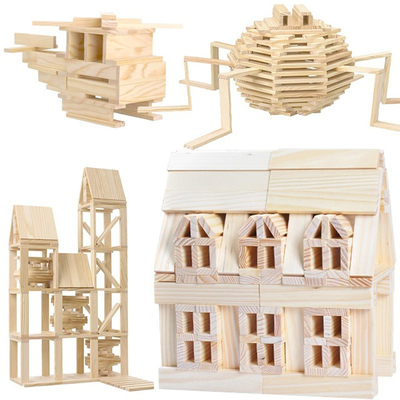 300pcs City Blocks Child Building Wooden Blocks Toys