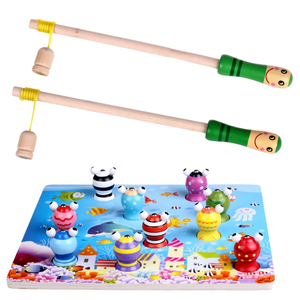 儿童磁性3D立体磁铁小猫钓鱼男女孩幼儿益智亲子玩具宝宝1-2-3岁