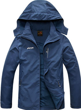 冬季双层弹力登山服薄款冲锋衣