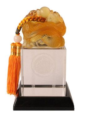 工艺琉璃诚信共赢商务玉玺印章