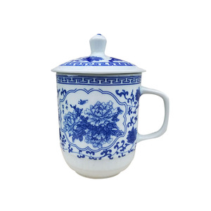 陶瓷霸王杯超大杯瓷茶杯老板杯茶具景德镇青花瓷茶杯800ML1600ML