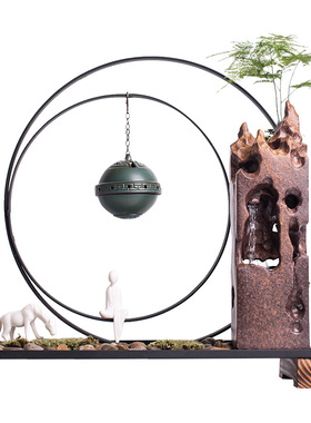 陶瓷桌面加湿器流水摆件开业礼品