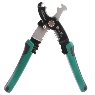 粗电缆带刀刃剥线钳带削皮七合一电工钳子6寸8寸小高压电缆剪线钳